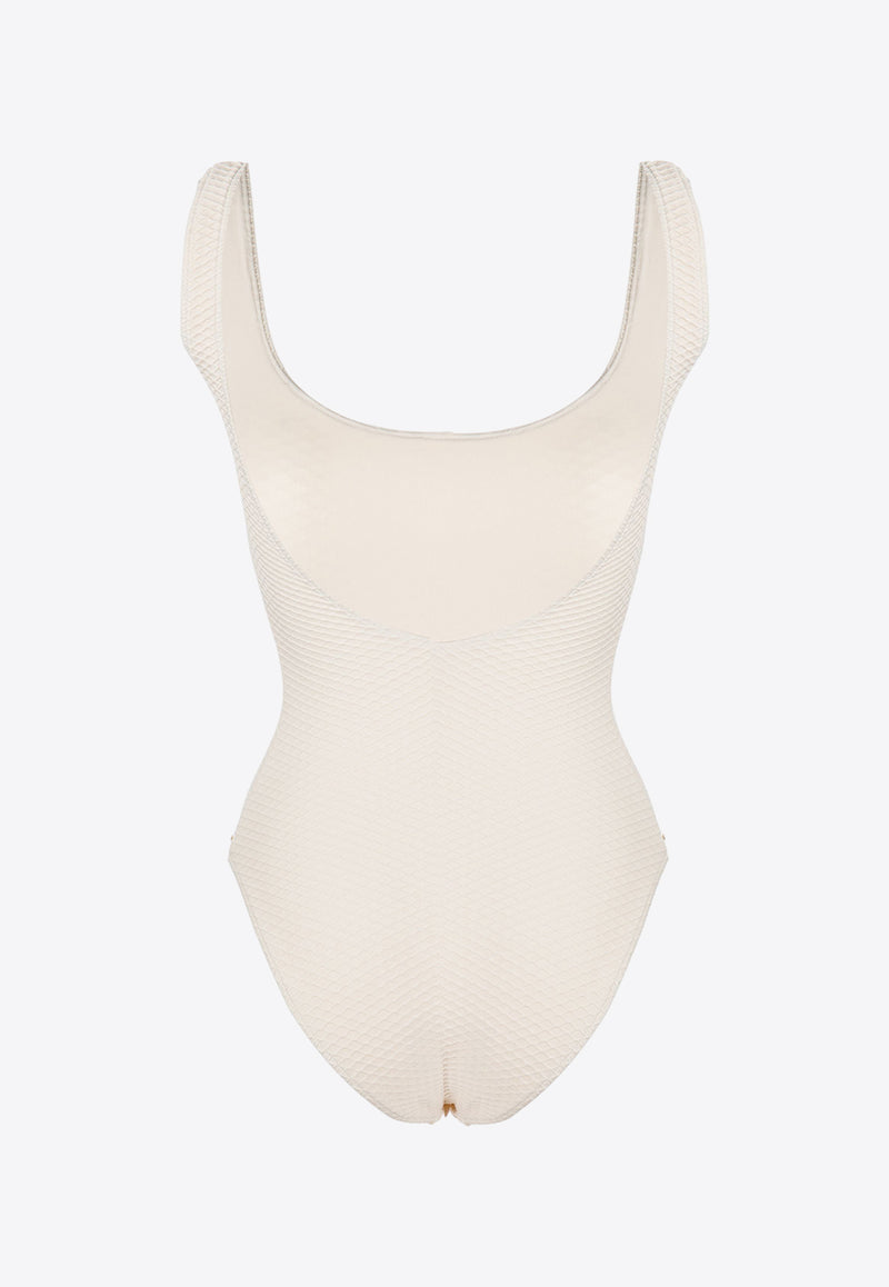 Anine Bing Jace One-Piece Swimsuit  White A110107_127