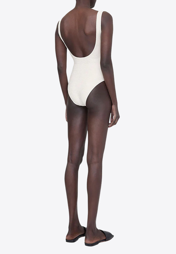 Anine Bing Jace One-Piece Swimsuit  White A110107_127