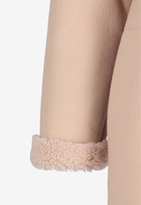 La Rose Single-Breasted Fur Coat Pink 1522CO_PANNA