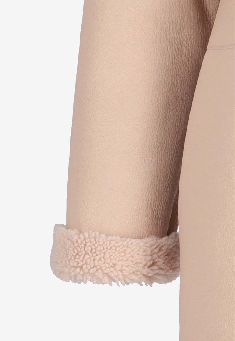 La Rose Single-Breasted Fur Coat Pink 1522CO_PANNA