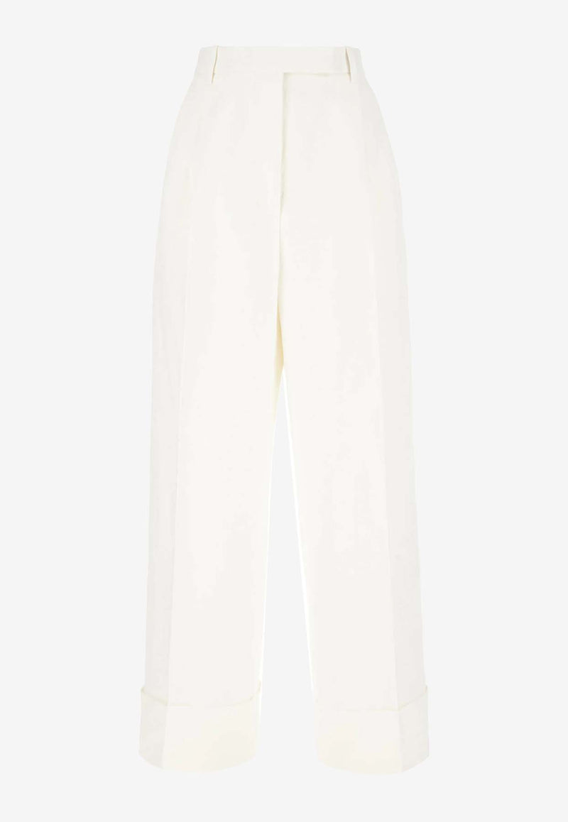 Thom Browne High-Rise Tailored Pants White FTC499AF0829_100