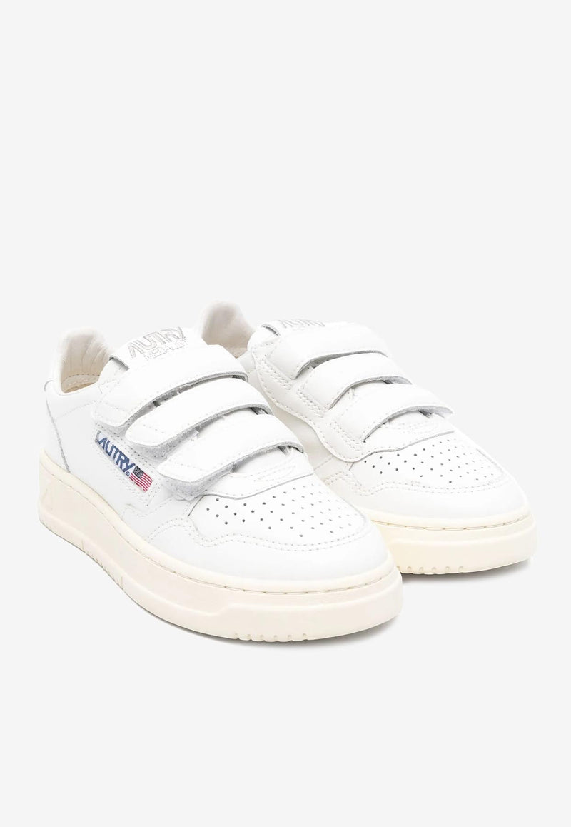 Autry Kids Boys Medalist Kidstripes Low-Top Sneakers White KILKFF_15