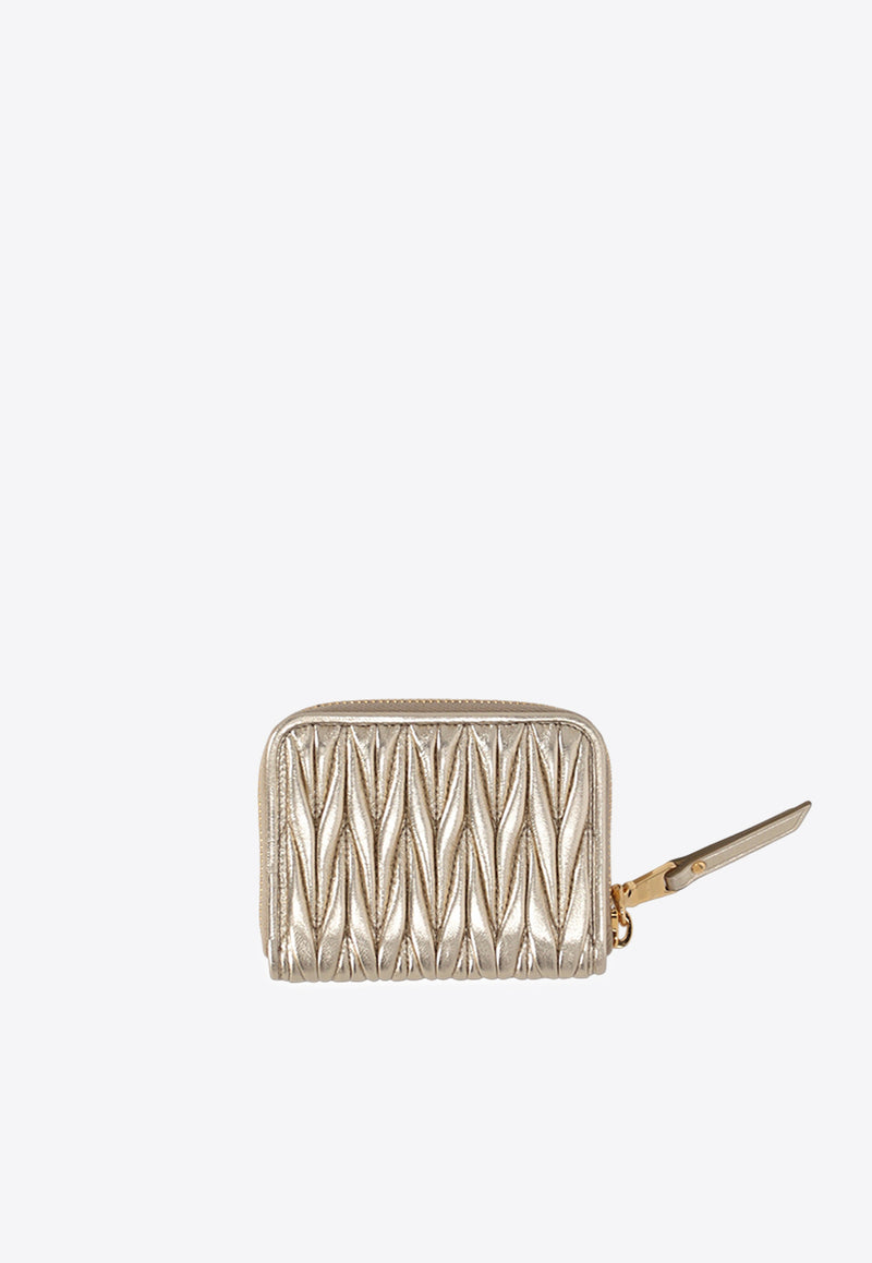 Miu Miu Matelassé Leather Coin Wallet Champagne 5MM268AFPP_F0846