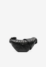 Lemaire Small Croissant Nappa Leather Shoulder Bag Black BG0003LL095_BK999