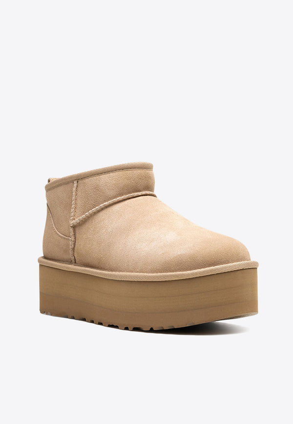 UGG Classic Ultra Mini Platform Boots Sand 1135092_SAN