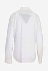 Ann Demeulemeester Betty Long-Sleeved Poplin Shirt White B0011355FA555_001
