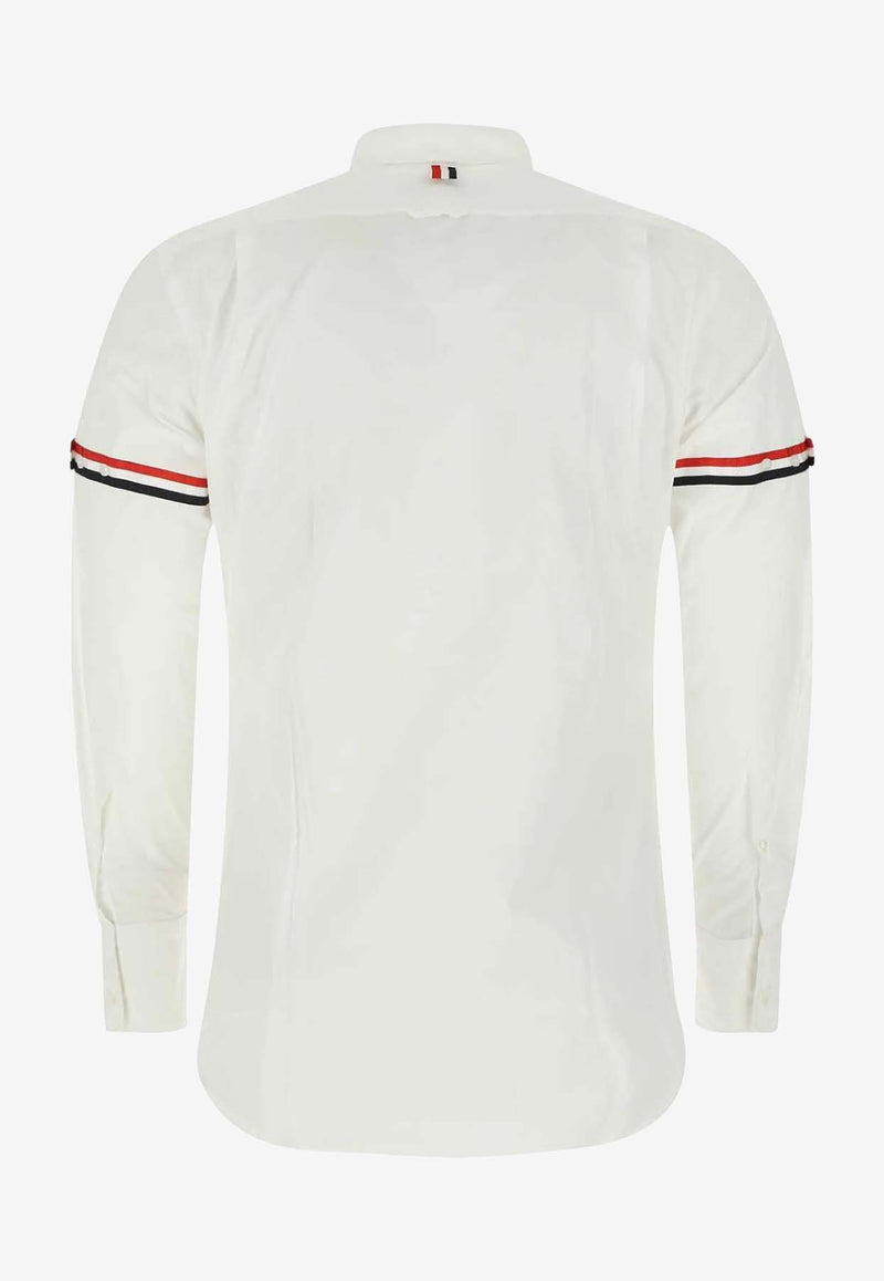 Thom Browne Oxford Long-Sleeved Shirt with Armband White MWL150E03113_100