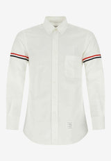Thom Browne Oxford Long-Sleeved Shirt with Armband White MWL150E03113_100
