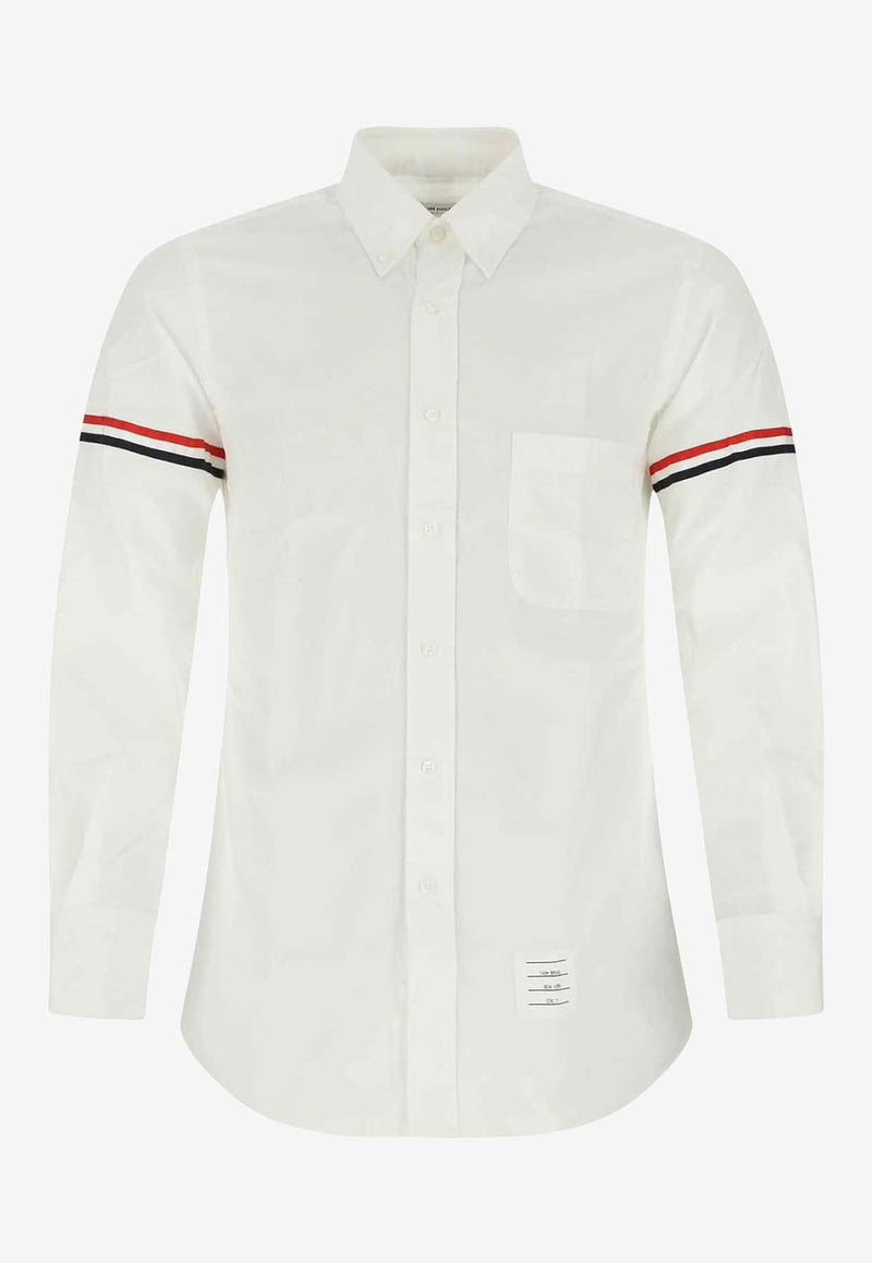 Thom Browne Oxford Long-Sleeved Shirt with Armband White MWL150E03113_100