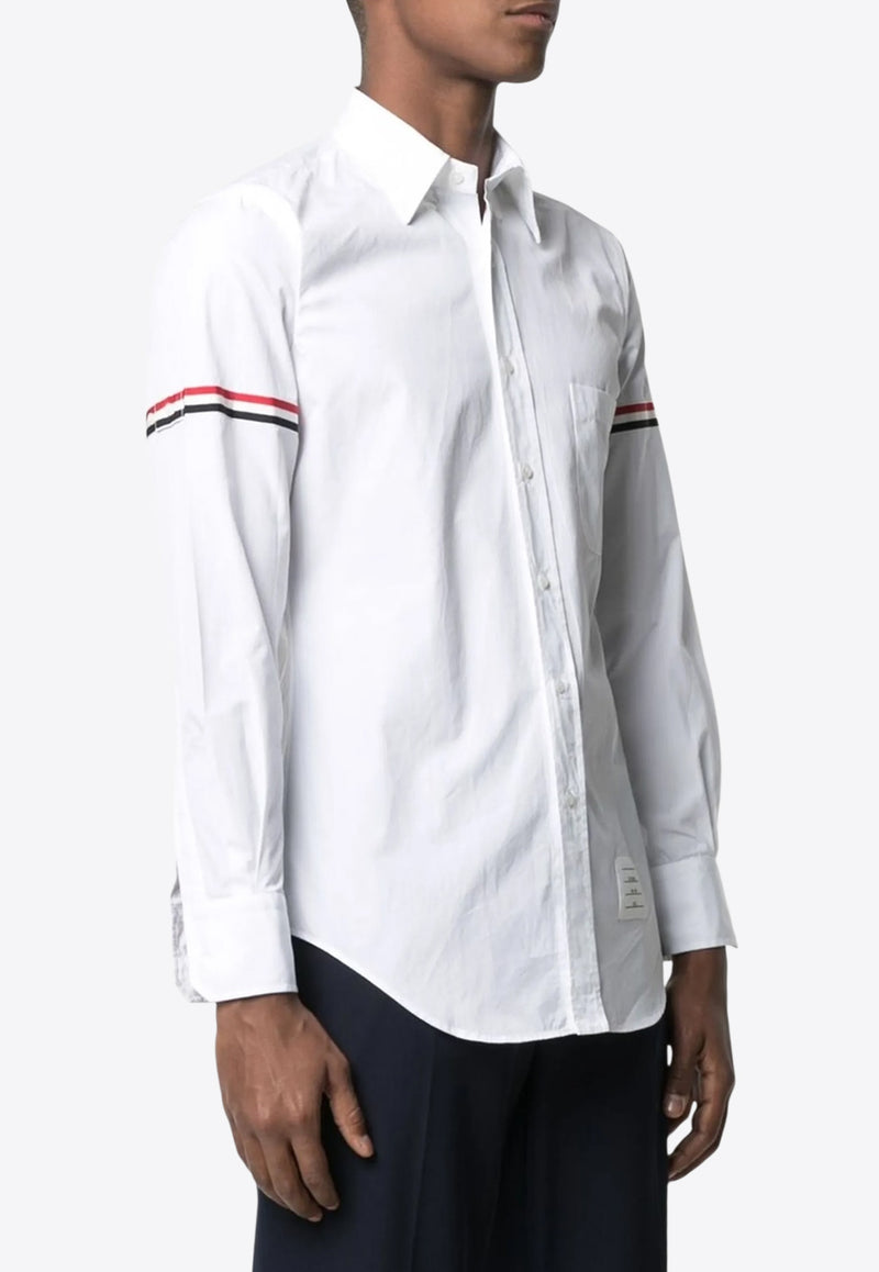 Thom Browne Oxford Long-Sleeved Shirt with Armband White MWL150E03113_100