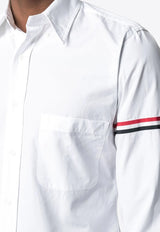 Thom Browne Oxford Long-Sleeved Shirt with Armband White MWL150E03113_100