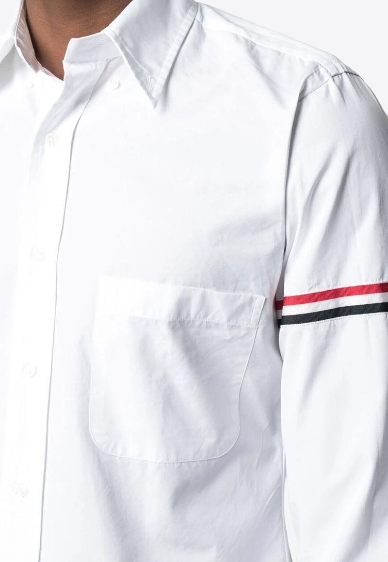 Thom Browne Oxford Long-Sleeved Shirt with Armband White MWL150E03113_100