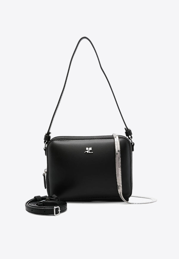 Courrèges Cloud Calf Leather Shoulder Bag Black 424GSA146CR0065_9999