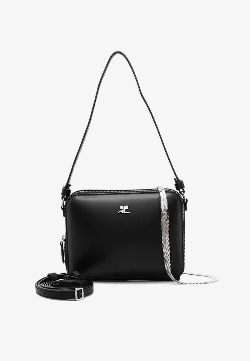 Courrèges Cloud Calf Leather Shoulder Bag Black 424GSA146CR0065_9999