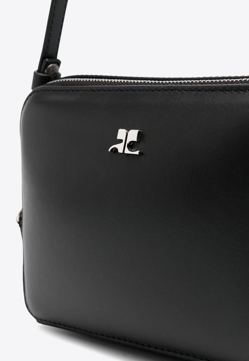 Courrèges Cloud Calf Leather Shoulder Bag Black 424GSA146CR0065_9999