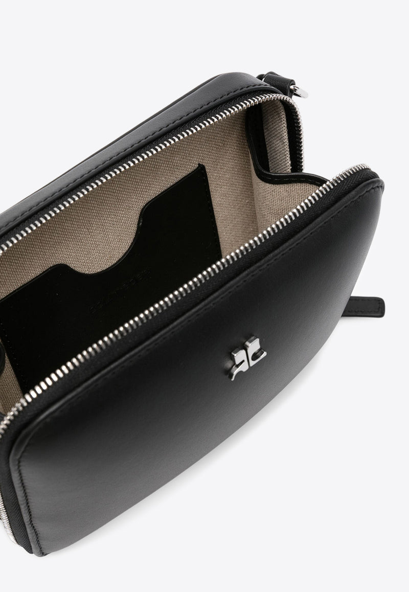 Courrèges Cloud Calf Leather Shoulder Bag Black 424GSA146CR0065_9999