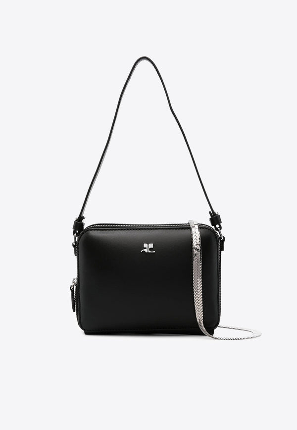 Courrèges Cloud Calf Leather Shoulder Bag Black 424GSA146CR0065_9999