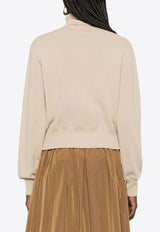 Autry Knitted Zip-Up Tennis Jacket Sand JAPWB7_KT