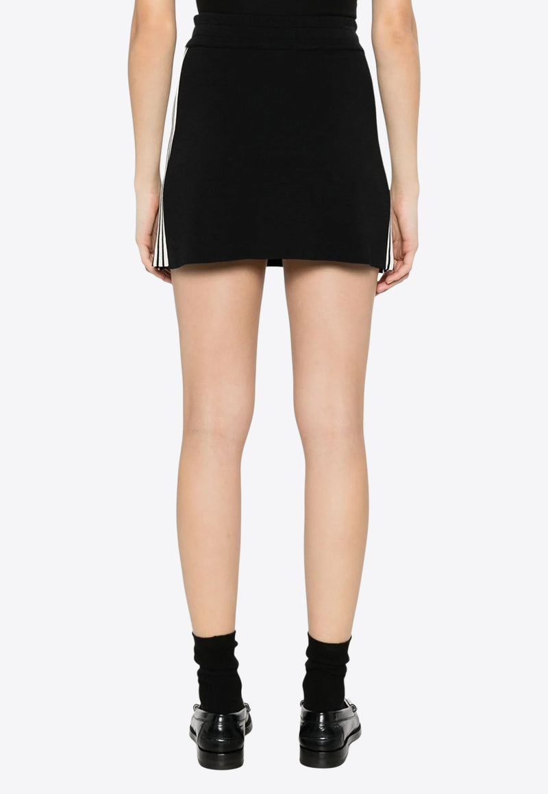 Autry Knitted Tennis Mini Skirt Black SKPWC2_KK