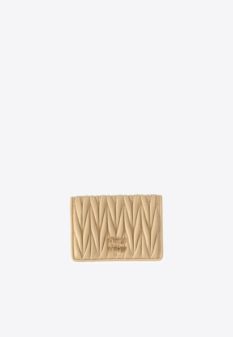 Miu Miu Matelassé Leather Wallet Cream 5MC103AFPP_F0K57