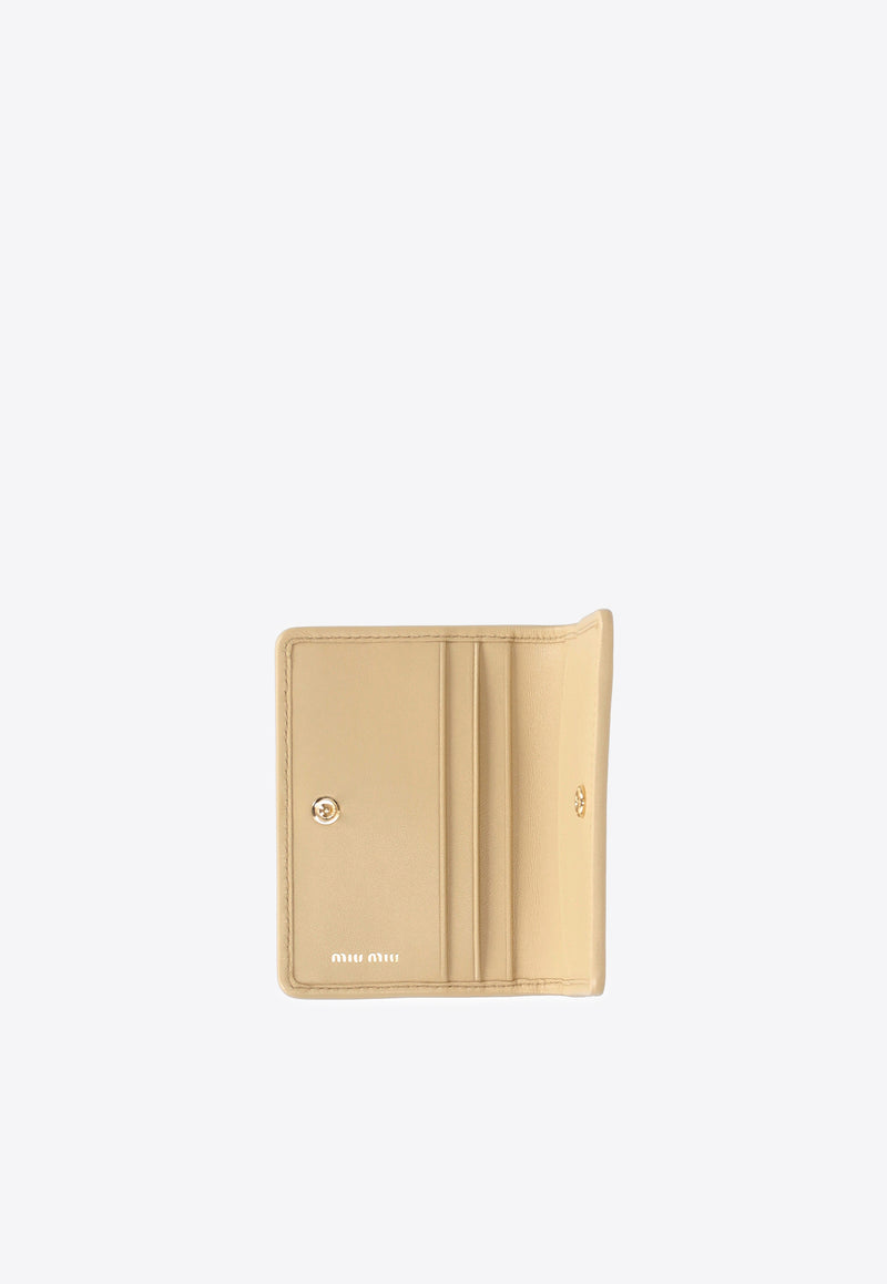 Miu Miu Matelassé Leather Wallet Cream 5MC103AFPP_F0K57