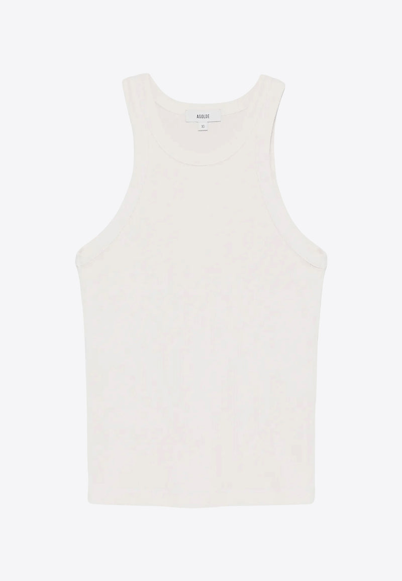 Agolde Rayne Ribbed Knit Tank Top  Gray A73561260_PDER