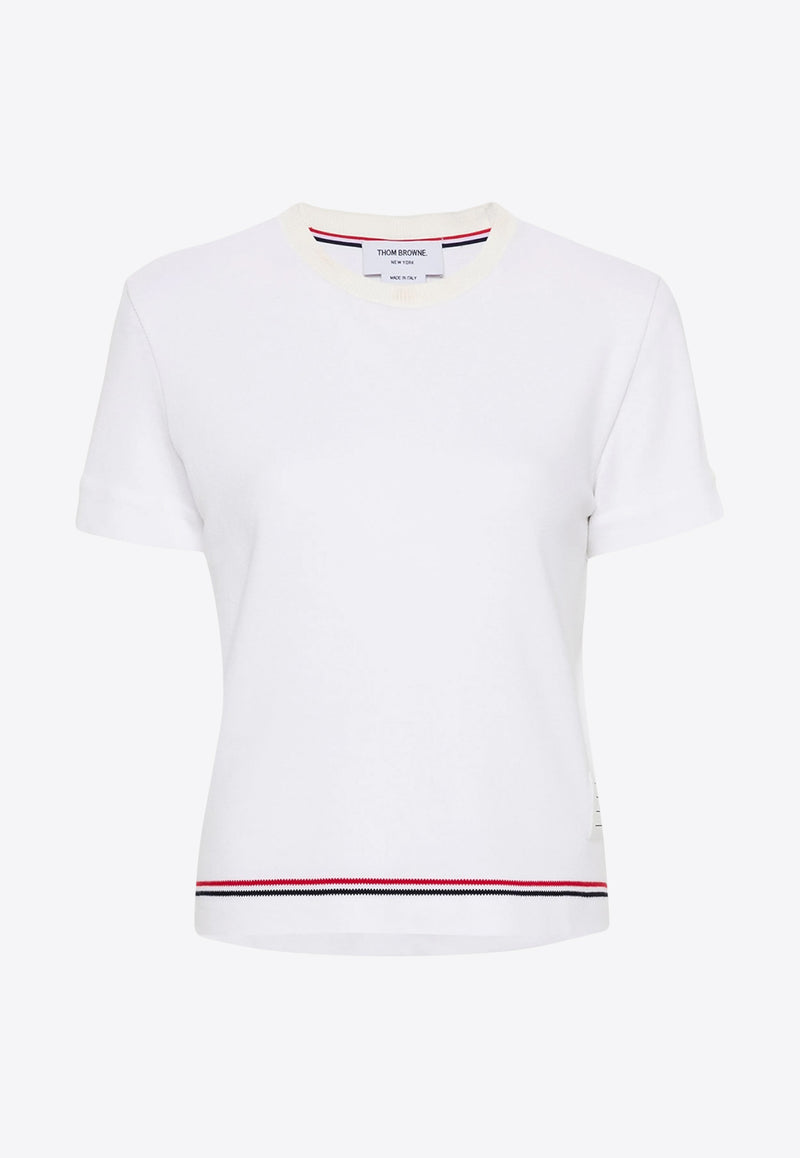 Thom Browne Signature Stripes Knit Top White FJS193AJ0185_100