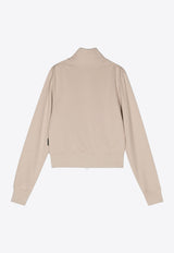 Courrèges Zip-Up Interlock Track Jacket  Beige 124JVE010JS0091_1007