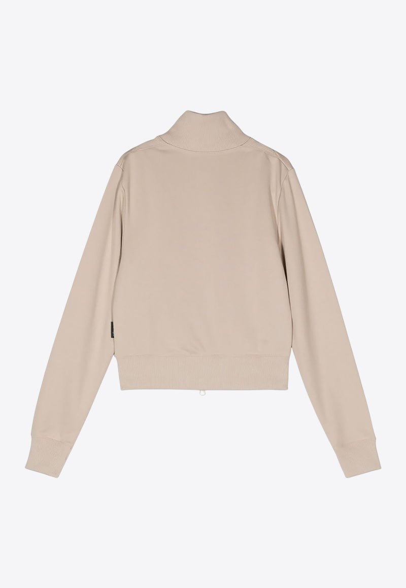 Courrèges Zip-Up Interlock Track Jacket  Beige 124JVE010JS0091_1007
