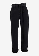 Ann Demeulemeester Herme Slim Jeans with Grosgrain Ribbon Gray B0011430FA039_070