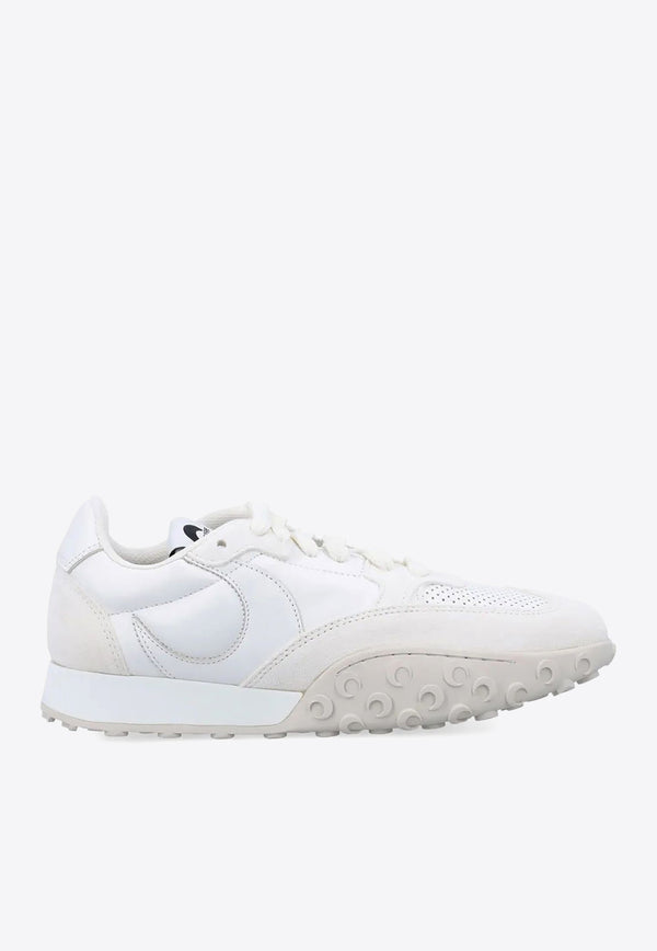 Marine Serre Ms Rise Suede and Leather Sneakers White WFW006ACLEA0009_WH10