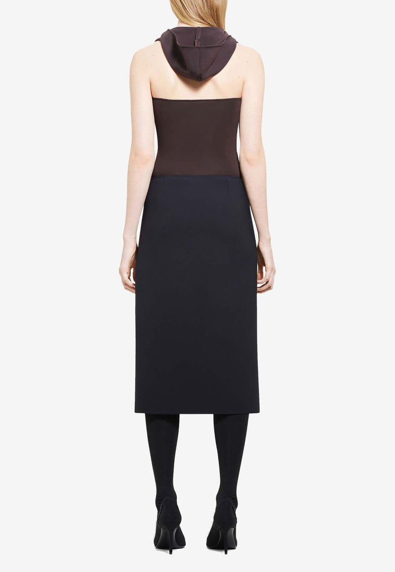 Courrèges Hooded Sleeveless Bodysuit Chocolate 424JBD108PL0159_1983