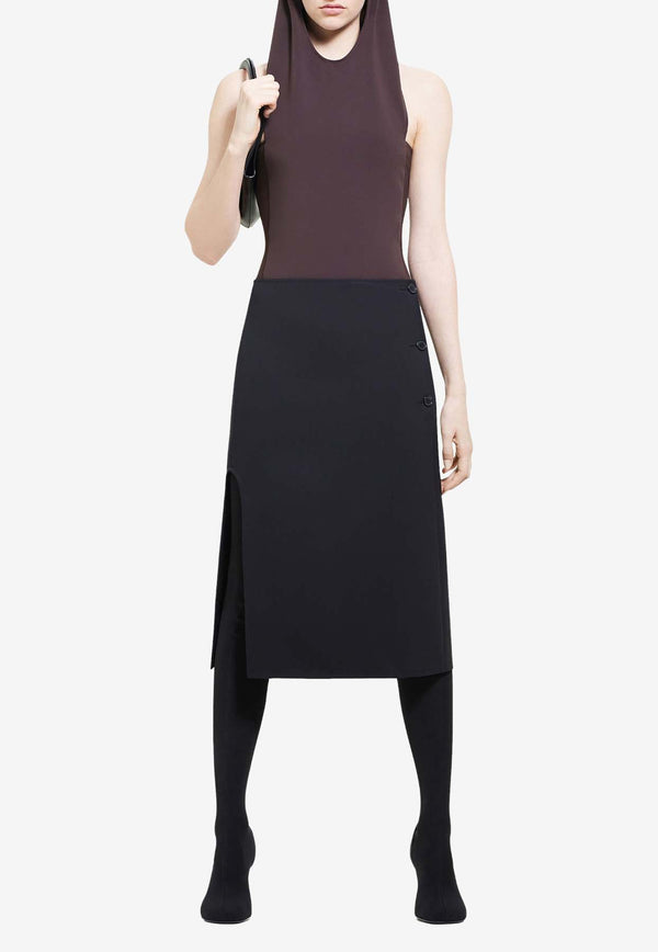 Courrèges Hooded Sleeveless Bodysuit Chocolate 424JBD108PL0159_1983