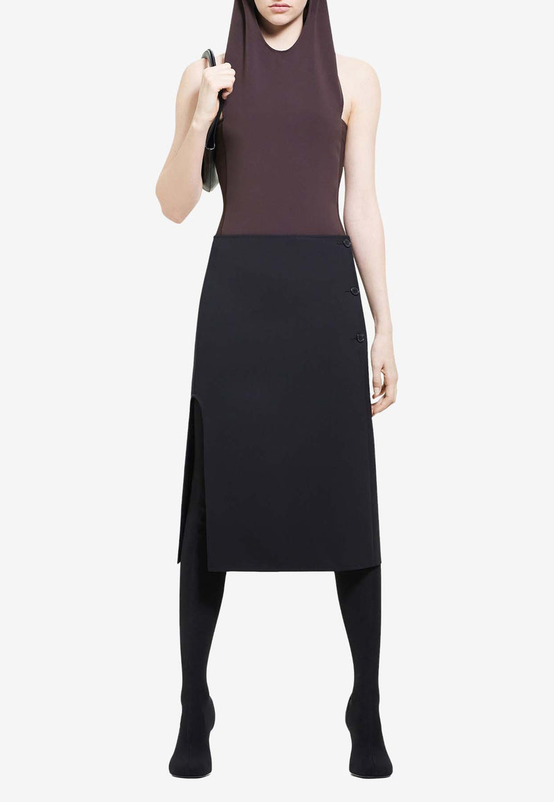 Courrèges Hooded Sleeveless Bodysuit Chocolate 424JBD108PL0159_1983