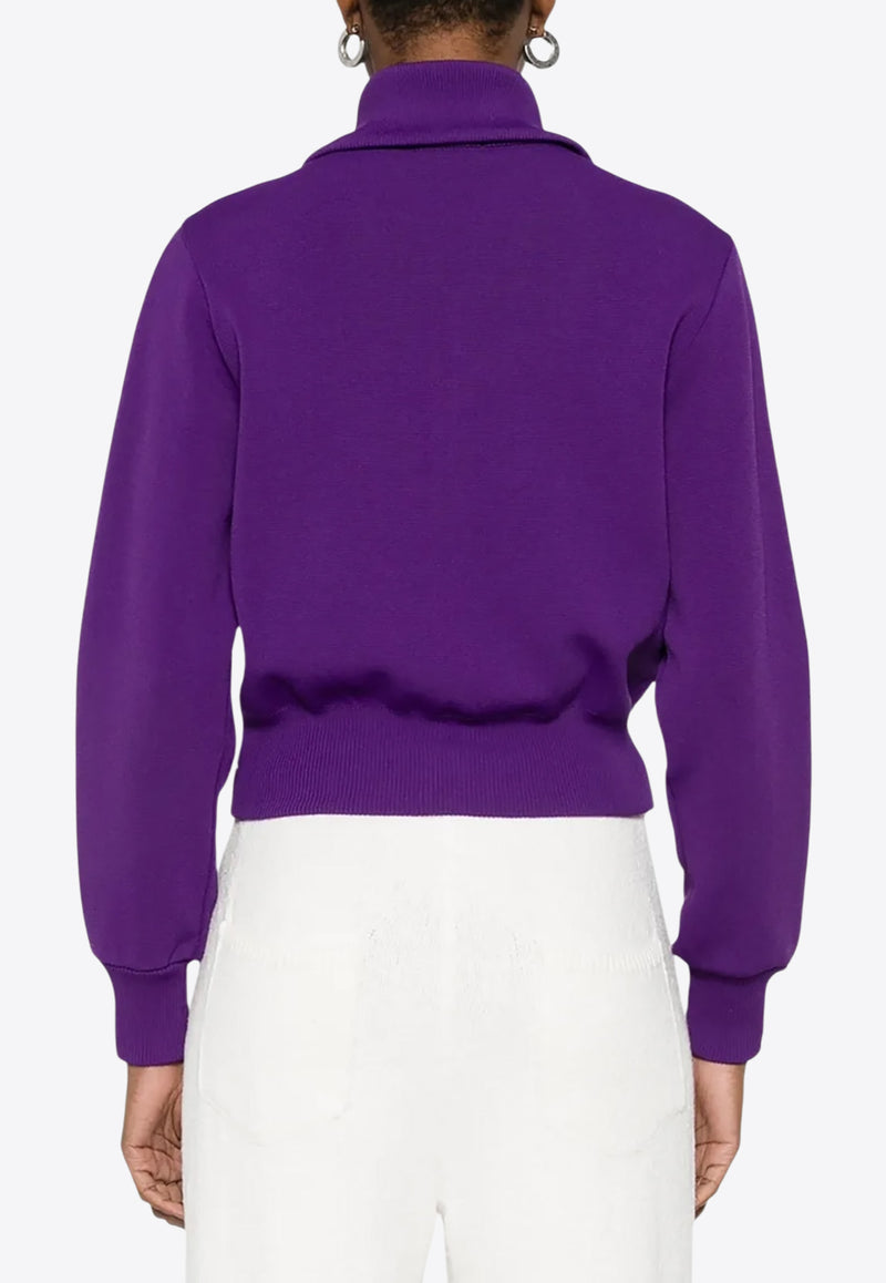 Autry Knitted Zip-Up Tennis Jacket Purple JAPWB7_KV