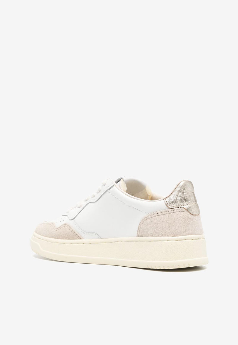 Autry Medalist Leather Low-Top Sneakers White AULWLS_75