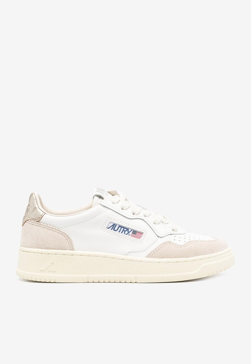 Autry Medalist Leather Low-Top Sneakers White AULWLS_75