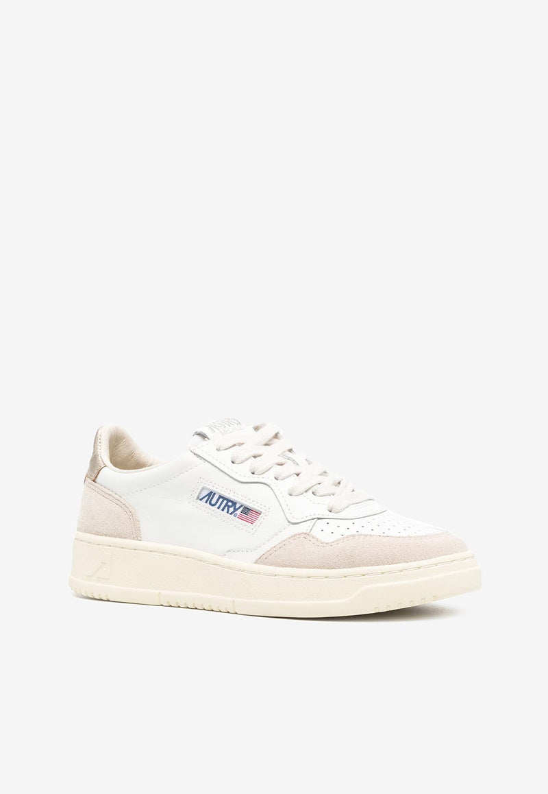 Autry Medalist Leather Low-Top Sneakers White AULWLS_75