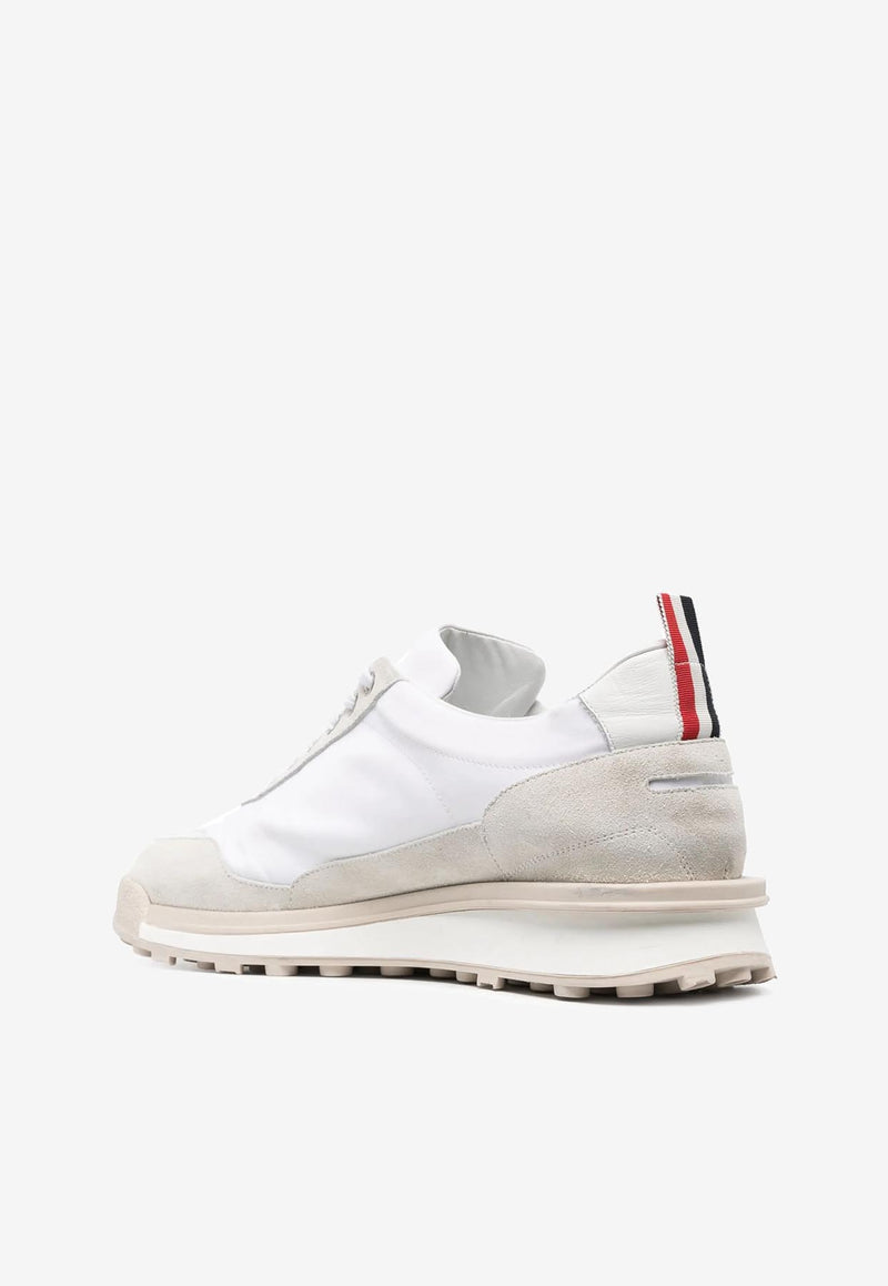 Thom Browne Alumni Leather Low-Top Sneakers White MFD271BF0488_107