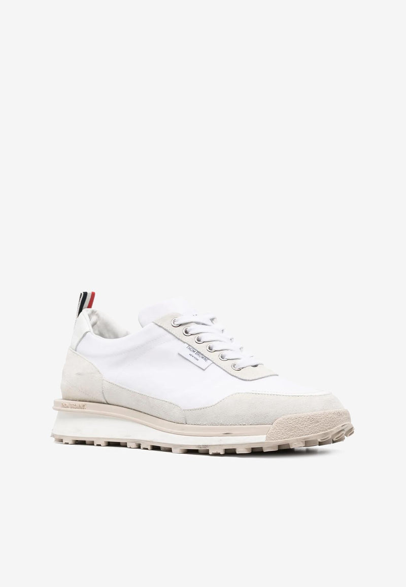 Thom Browne Alumni Leather Low-Top Sneakers White MFD271BF0488_107