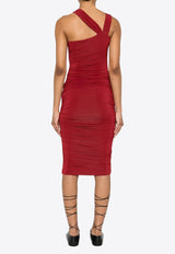 Isabel Marant Ethel Ruched Midi Dress  Red RO0787FAC2J12I_11DR