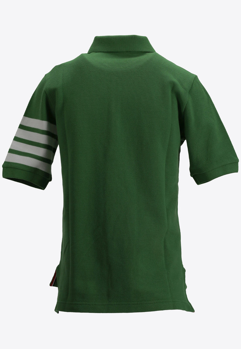 Thom Browne 4-bar Stripes Polo T-shirt Green FJP052G07976_330