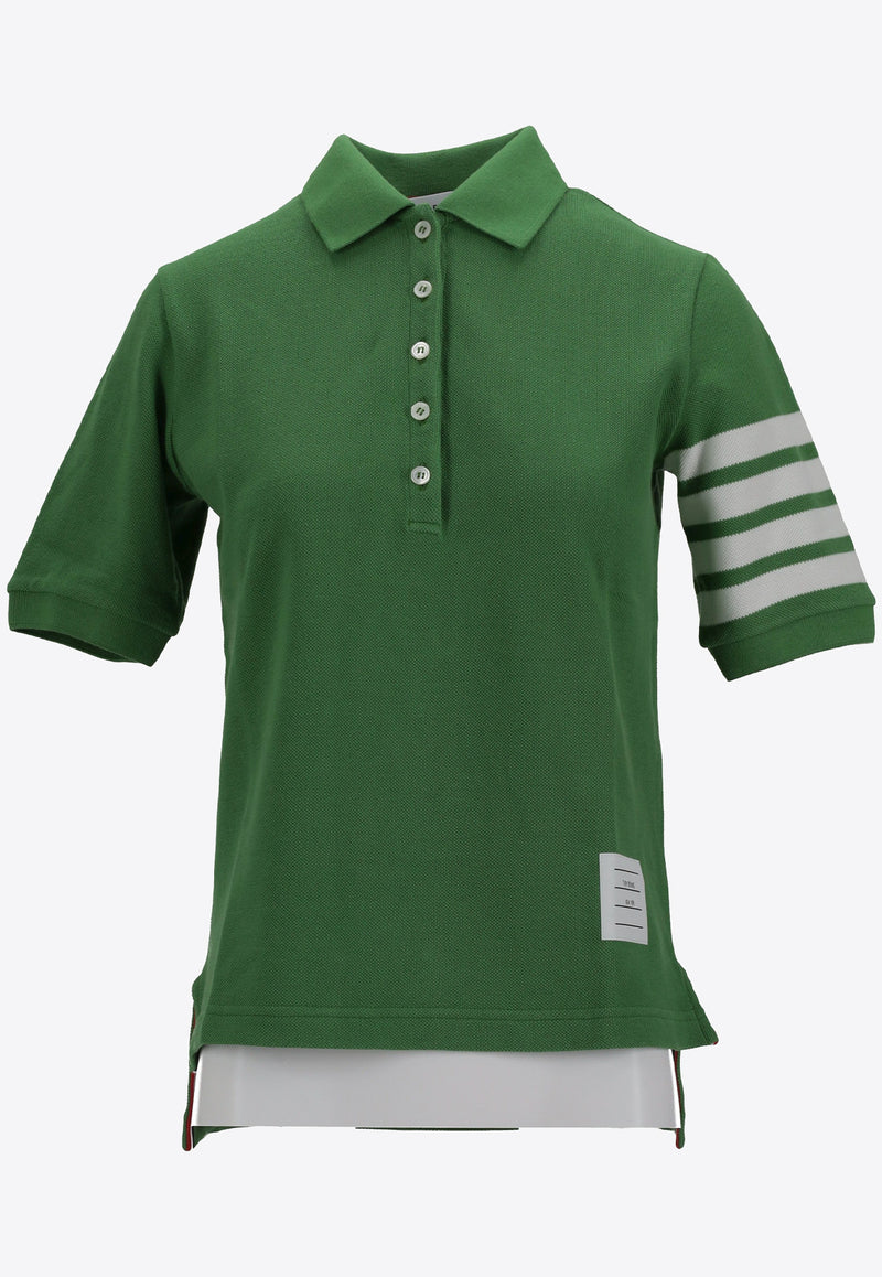 Thom Browne 4-bar Stripes Polo T-shirt Green FJP052G07976_330