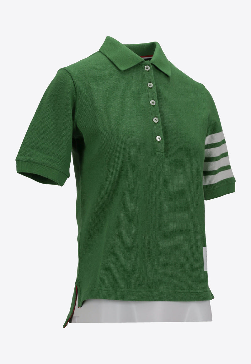 Thom Browne 4-bar Stripes Polo T-shirt Green FJP052G07976_330