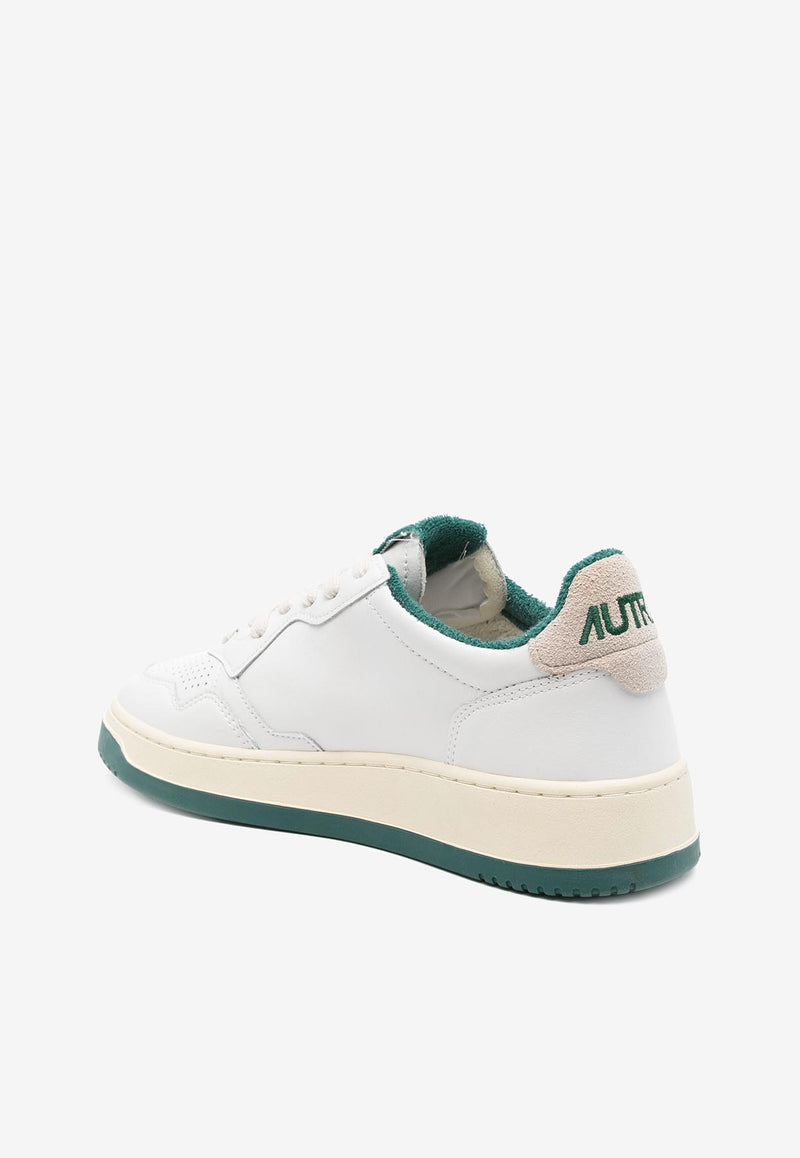 Autry Medalist Leather Low-Top Sneakers White AULMVS_06