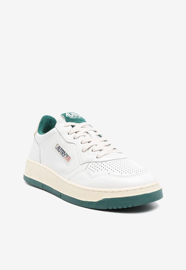 Autry Medalist Leather Low-Top Sneakers White AULMVS_06