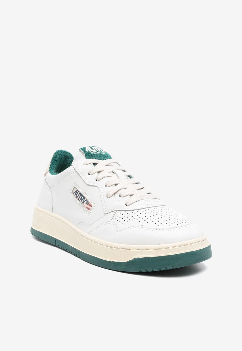 Autry Medalist Leather Low-Top Sneakers White AULMVS_06