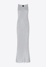 PINKO Nelson Knitted Maxi Dress Gray 105146A2LO_I12