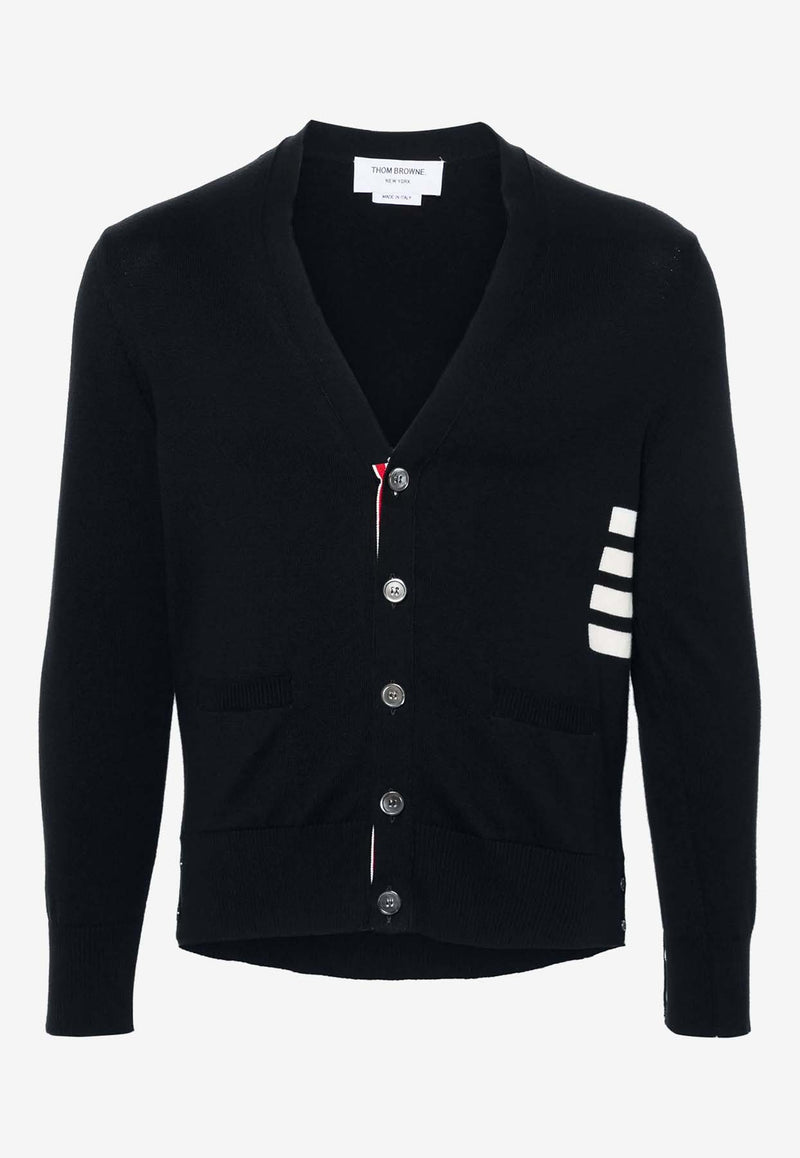 Thom Browne 4-bar Stripes V-neck Cardigan Navy MKC581AY3043_415