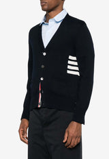 Thom Browne 4-bar Stripes V-neck Cardigan Navy MKC581AY3043_415